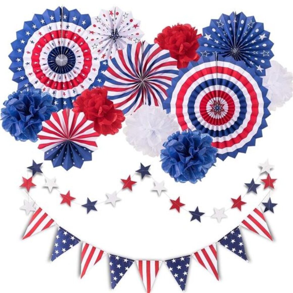 4th of July Decorations Patriotic Party Set Independence Day Fourth of July - Picture 1 of 7